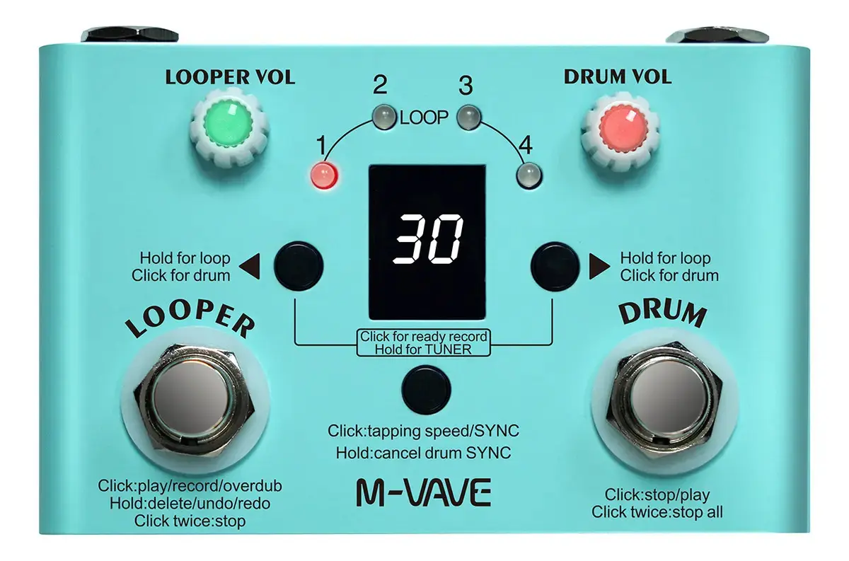 Pedal M-vave Lost Tempo Effect Drum & Looper Effector Mini thumbnail 2