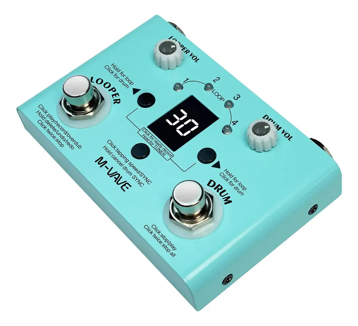 Pedal M-vave Lost Tempo Effect Drum & Looper Effector Mini thumbnail 4