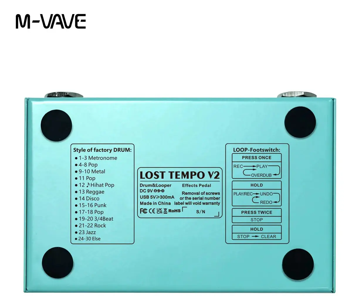 Pedal M-vave Lost Tempo Effect Drum & Looper Effector Mini thumbnail 6