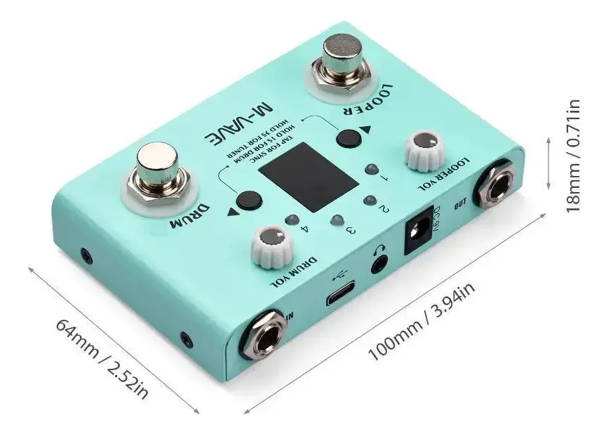 Pedal M-vave Lost Tempo Effect Drum & Looper Effector Mini thumbnail 8