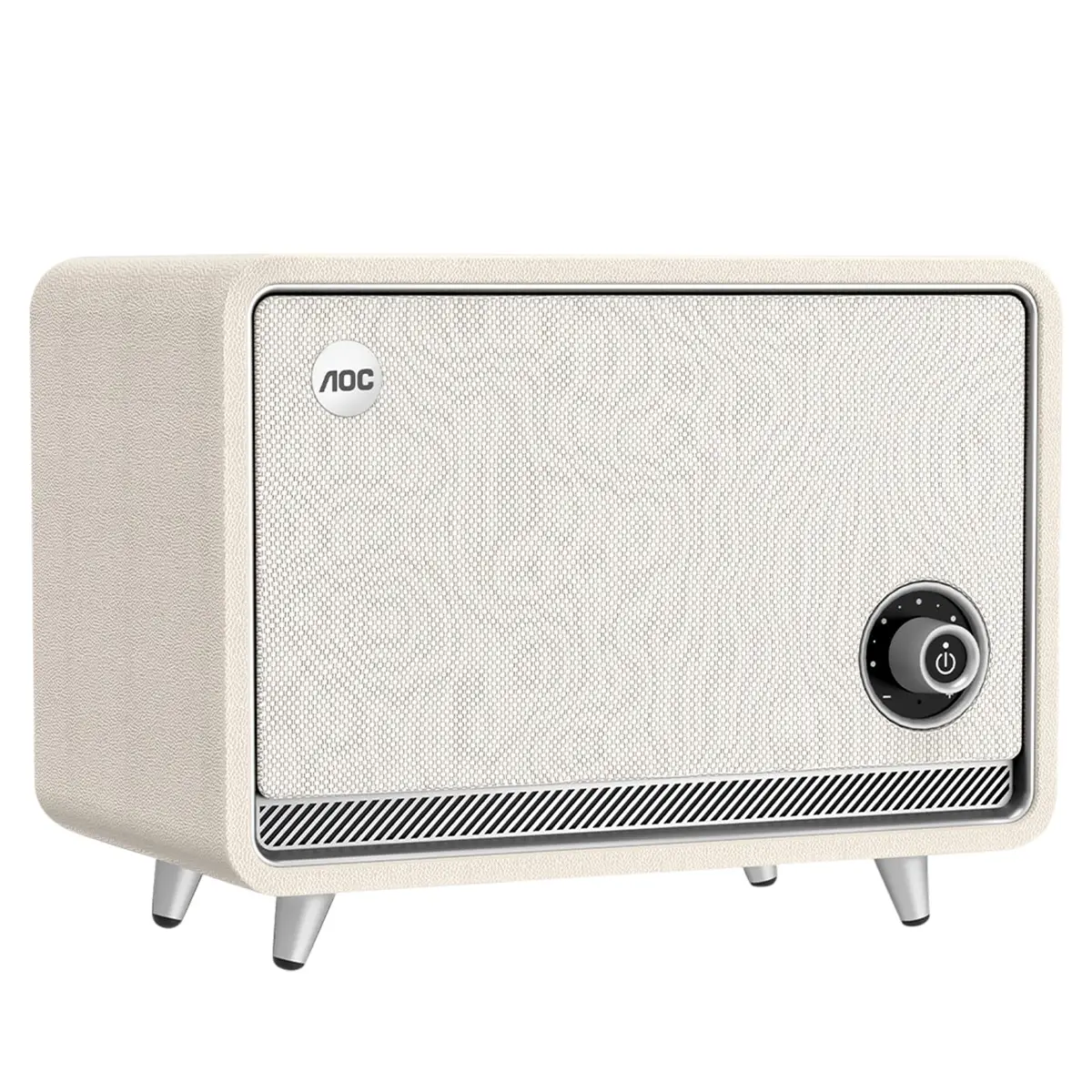 AOC ACS5321 Caixa de Som Bluetooth Portátil, 80W, TWS | Bluetooth 5.3 , Bateria de ate 13h, Suporta Bluetooth/AUX/TF para Interiores, Festas, Exteriores (Branco)