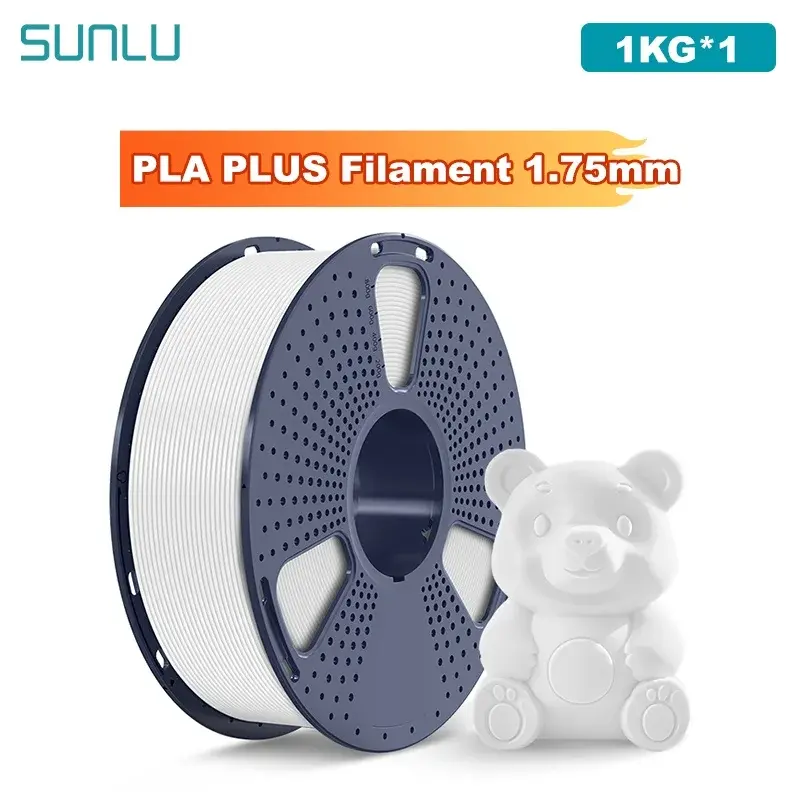 Sunlu 1kg pla plus/transparente filamento de impressora 3d 1.75mm 1000g carretel (2.2lbs) ordenadamente organizado sem fio de nó cabe na maioria das impressoras fdm