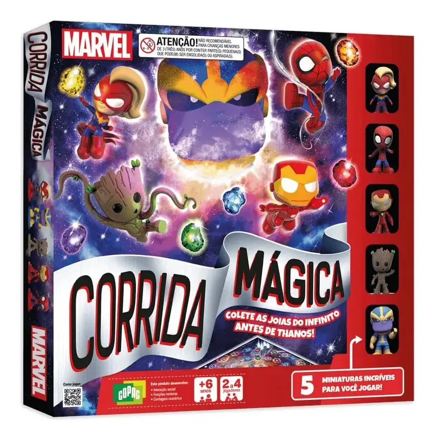Jogo De Tabuleiro Corrida Mágica Marvel - Copag