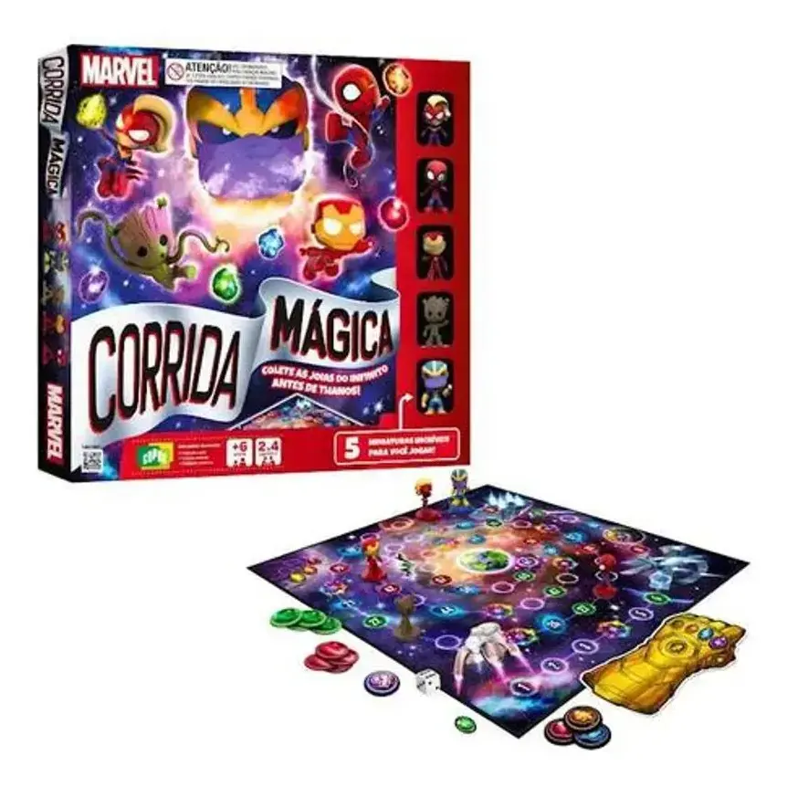 Jogo De Tabuleiro Corrida Mágica Marvel - Copag thumbnail 3