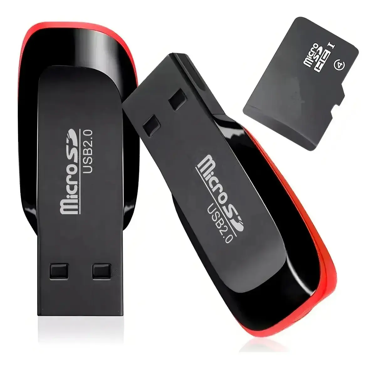 Mini Leitor De Cartão Micro Sd/m2 Adaptador Usb 2.0 Pendrive Preto