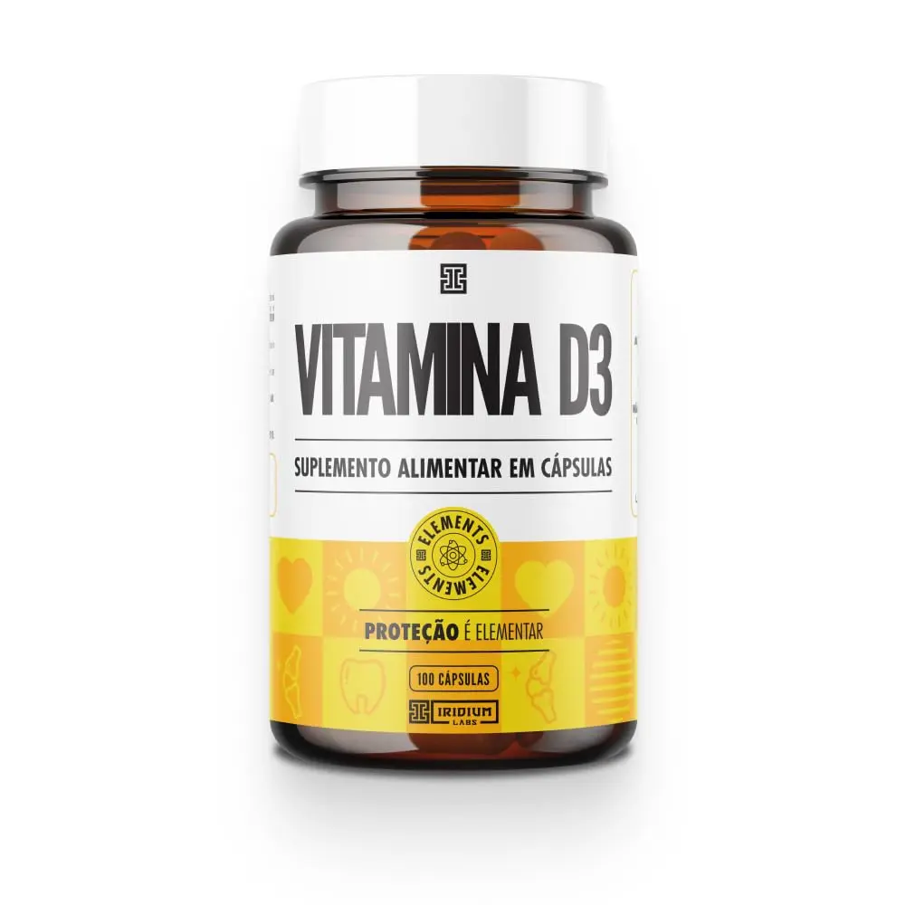 Vitamina D3 em Cápsulas Iridium Labs, 2000 UI, 100 Cápsulas