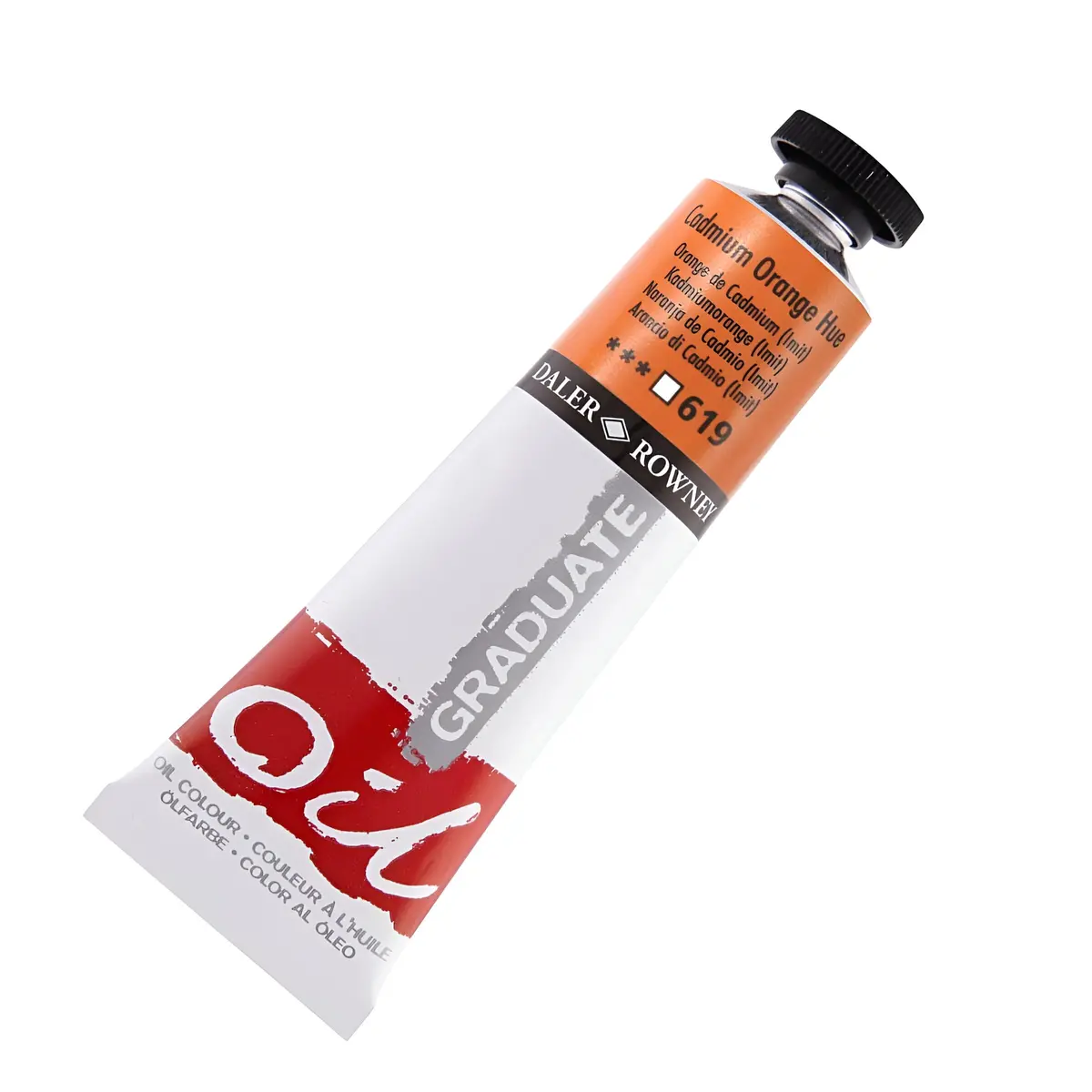 DALER ROWNEY Graduate Tinta Óleo Bisnaga 38ml 619 Laranja Cadmio Imitação - 1