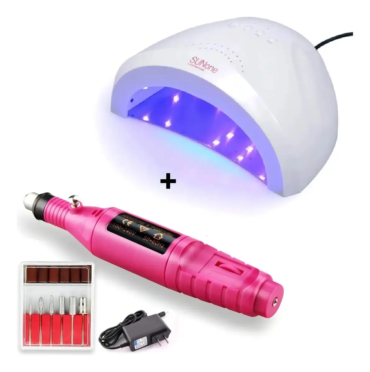 Sun 5 Led Uv Cabine Estufa + Lixadeira Elétrica 24 Hs