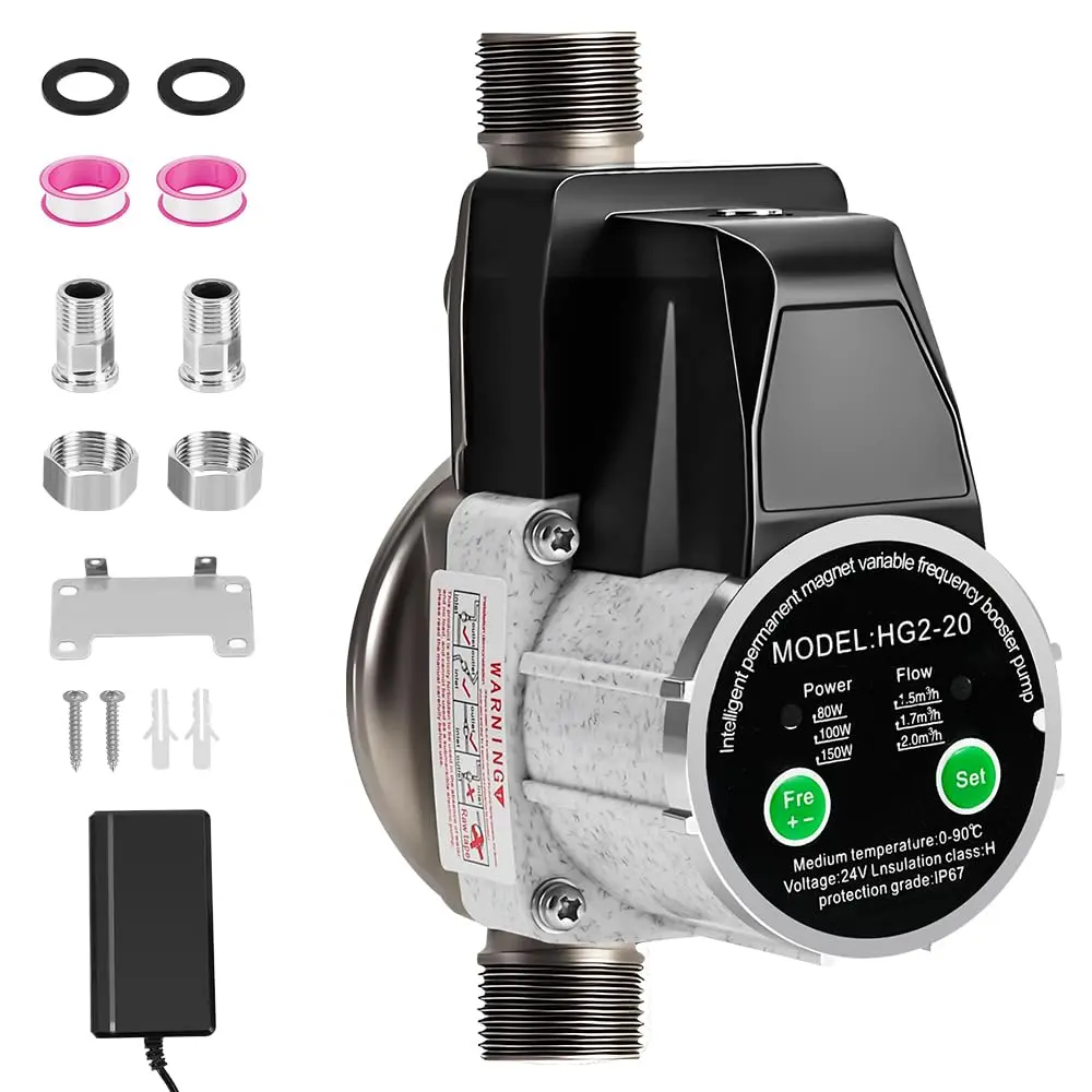 100-240V Pressurizador de Agua, 150W Bomba Pressurizadora de Água, 2100 L/h Chuveiro com Pressurizador, Bomba Pressurizadora Automática, DC24 V Pressurizador para Chuveiro
