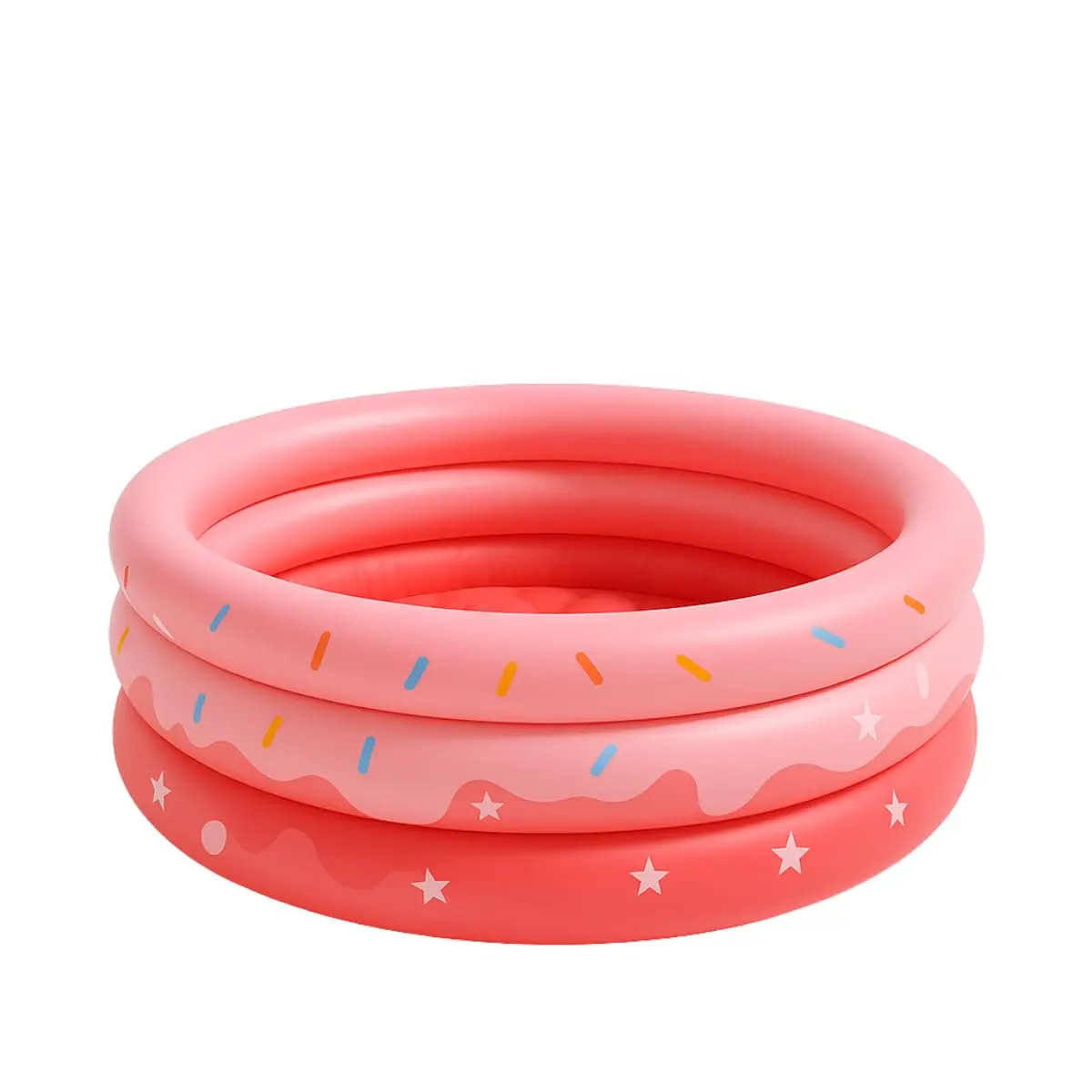 Piscina Inflável Infantil Donut Rosa 220L PVC Reforçado | Formato divertido, ideal para crianças brincarem no jardim, praia ou quintal