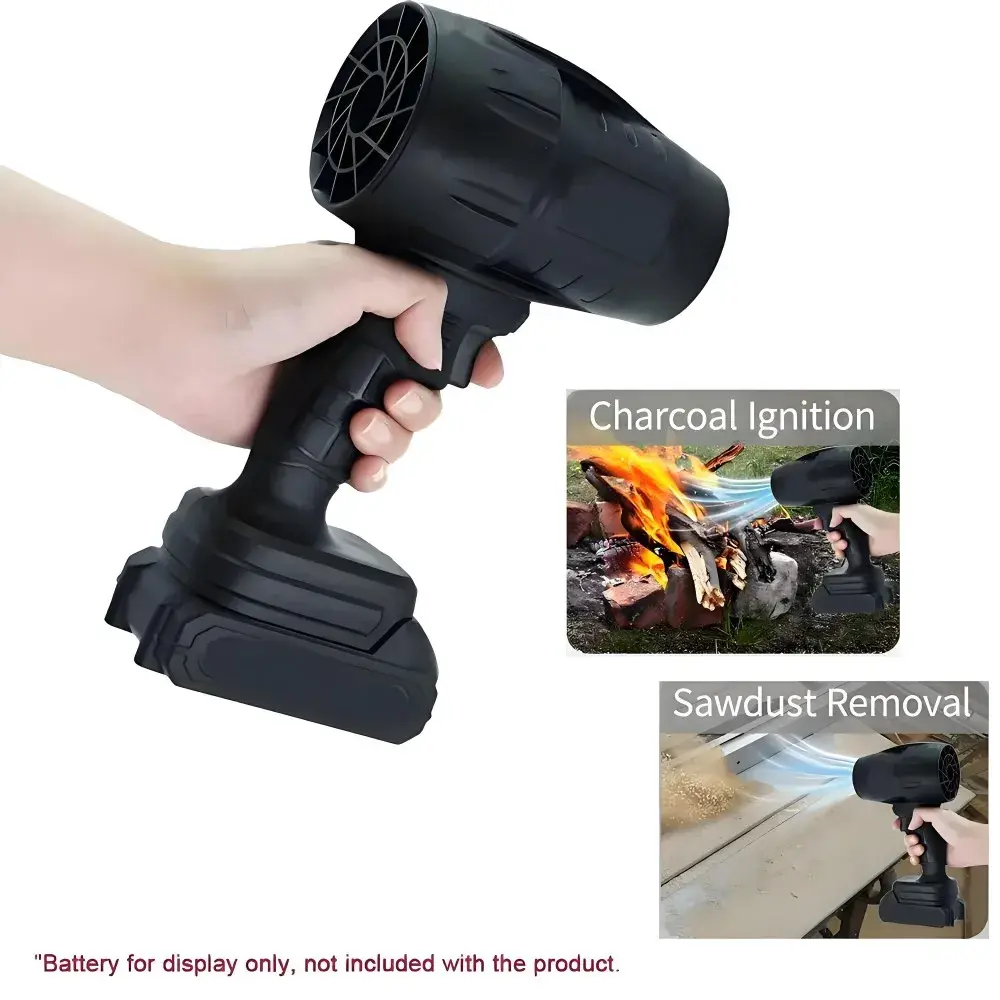 Ventilador violento de turbina para secador de cabelo para limpeza de folhas caídas, poeira de computador, neve e areia. Poderoso soprador elétrico (sem bateria)