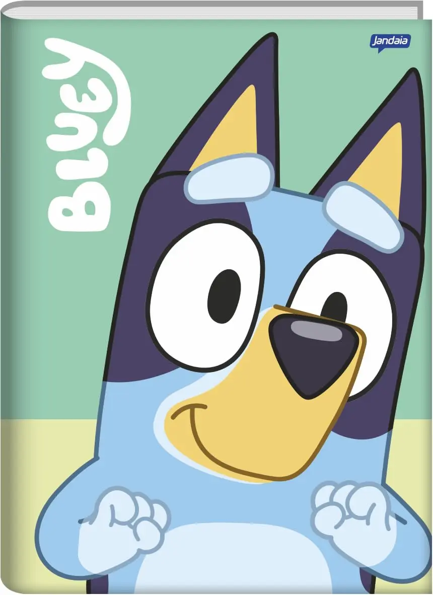 Jandaia - Caderno Brochura Universitário Capa Dura 80 Fls Bluey Fundo Verde Fsc - 1 Matéria - 1