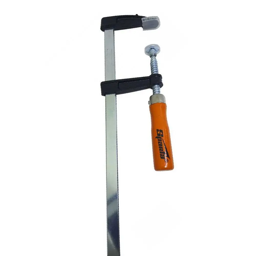 SPARTA Grampo Sargento Tipo F 250 x 50 x 300 mm em Aço Carbono com Cabo de Madeira para Marcenaria - 1