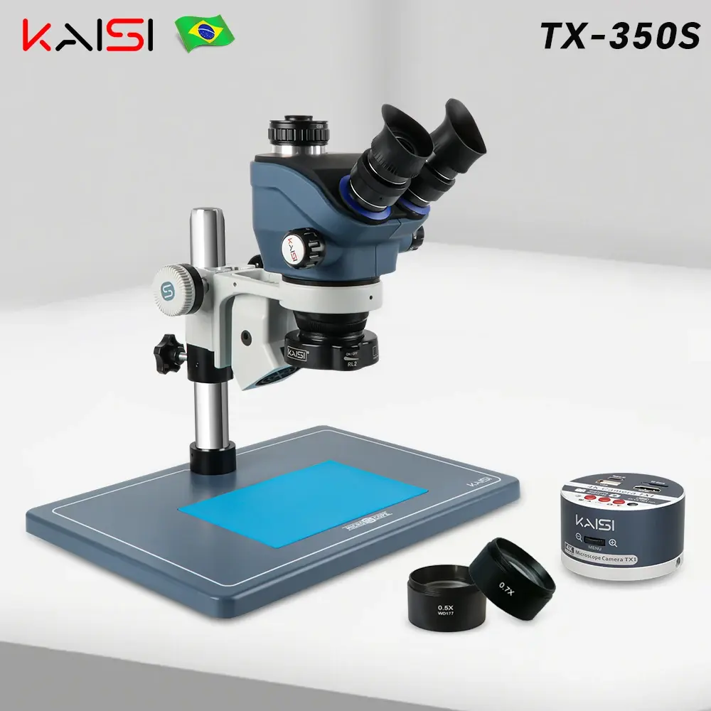 TX-350s microscópio estéreo trinocular 3.5x-100x zoom simul focal 1080p 4k hdmi câmera de vídeo especial mini removedor de fumaça novo estilo