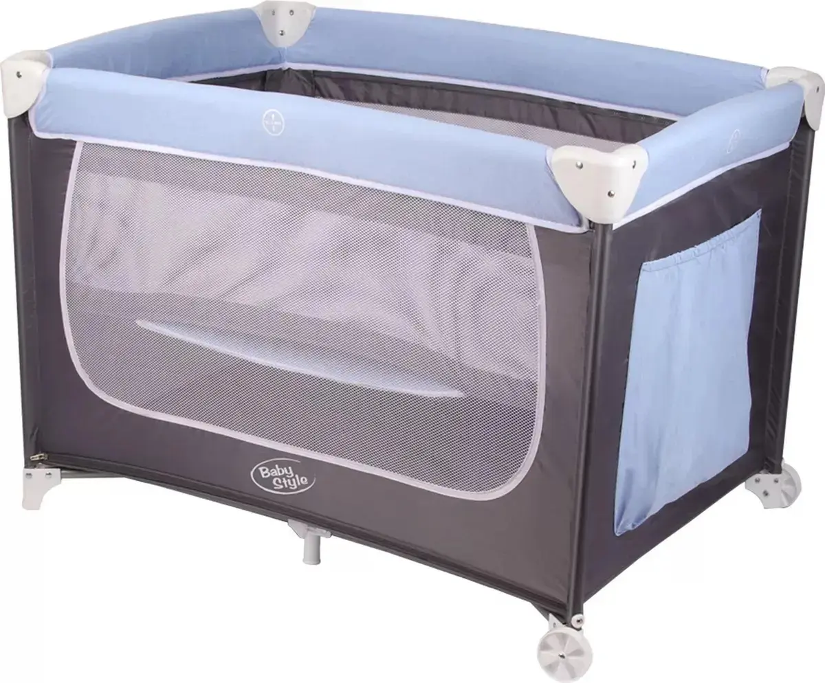 Berço Compacto Confort Bebê Cercado Chiqueirinho Rosa Cor Azul