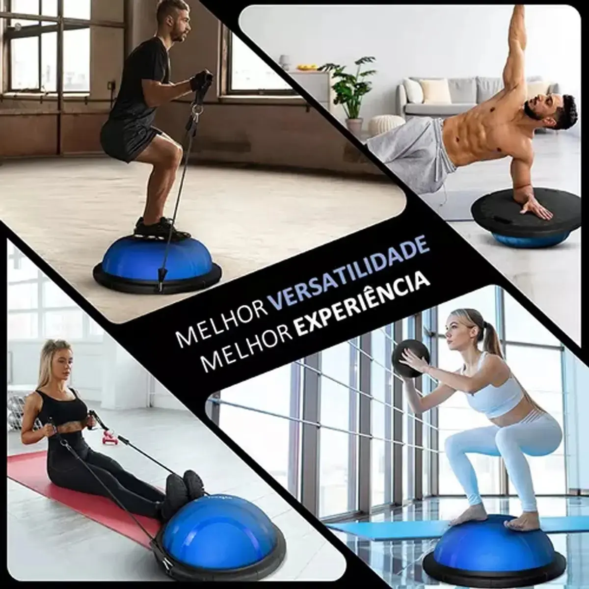 Meia Bola Suiça Com Alças E Bomba De Inflar Liftness Mb46az Cor Azul thumbnail 9