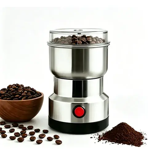 Moedor De Café Elétrico Triturador Aço Inox Grãos Temperos