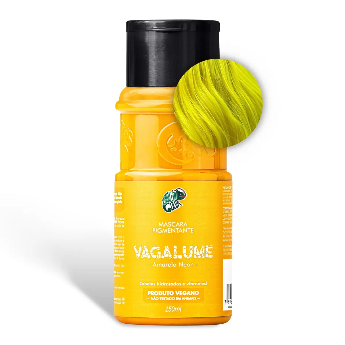 Kamaleão Color – Máscara Pigmentante Semi-Permanente, Vagalume - Cores Vibrantes e Hidratação Intensa – Low Poo, Vegano, Cruelty Free – 150ml - 1