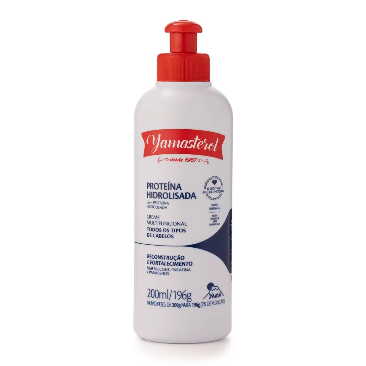 Creme Multifuncional YAMA Yamasterol, Proteína Hidrolisada, 200g | Branco