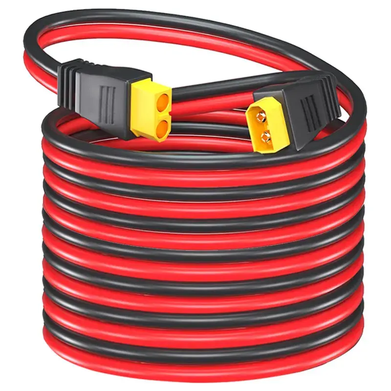 Cabo XT60 Fêmea para XT60 Macho de 6m, 3m, 1.5m, 12AWG para Anker SOLIX ALLPOWERS R600 Ecoflow River Delta Wave etc. Estação de Energia Solar