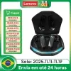 [C. Nova R$10/Taxas Inclusas] Lenovo GM2 Pro Fone Bluetooth 5.3 com Microfone - 2 cores - 1