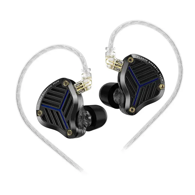 Kz prx quarta geração plana diafragma fone de ouvido alta fidelidade baixo fones monitor esporte música iem cabo substituível - 1