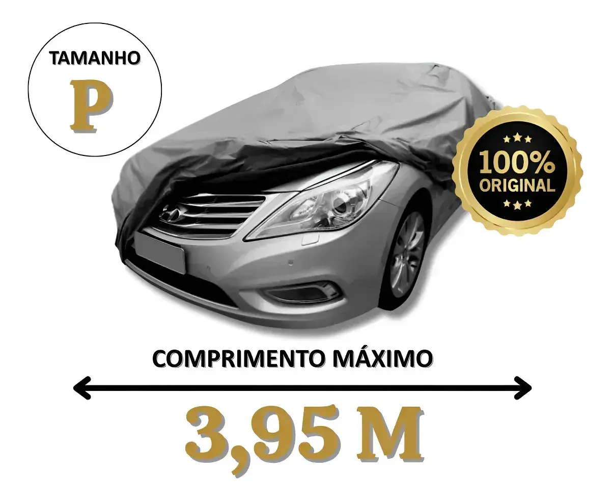 Capa Para Carro Forrada Impermeável 100% Proteção Anti Raios Uv, Sol, Poeira, Riscos, Chuva Diversos Tamanhos P M e G Sumo thumbnail 2