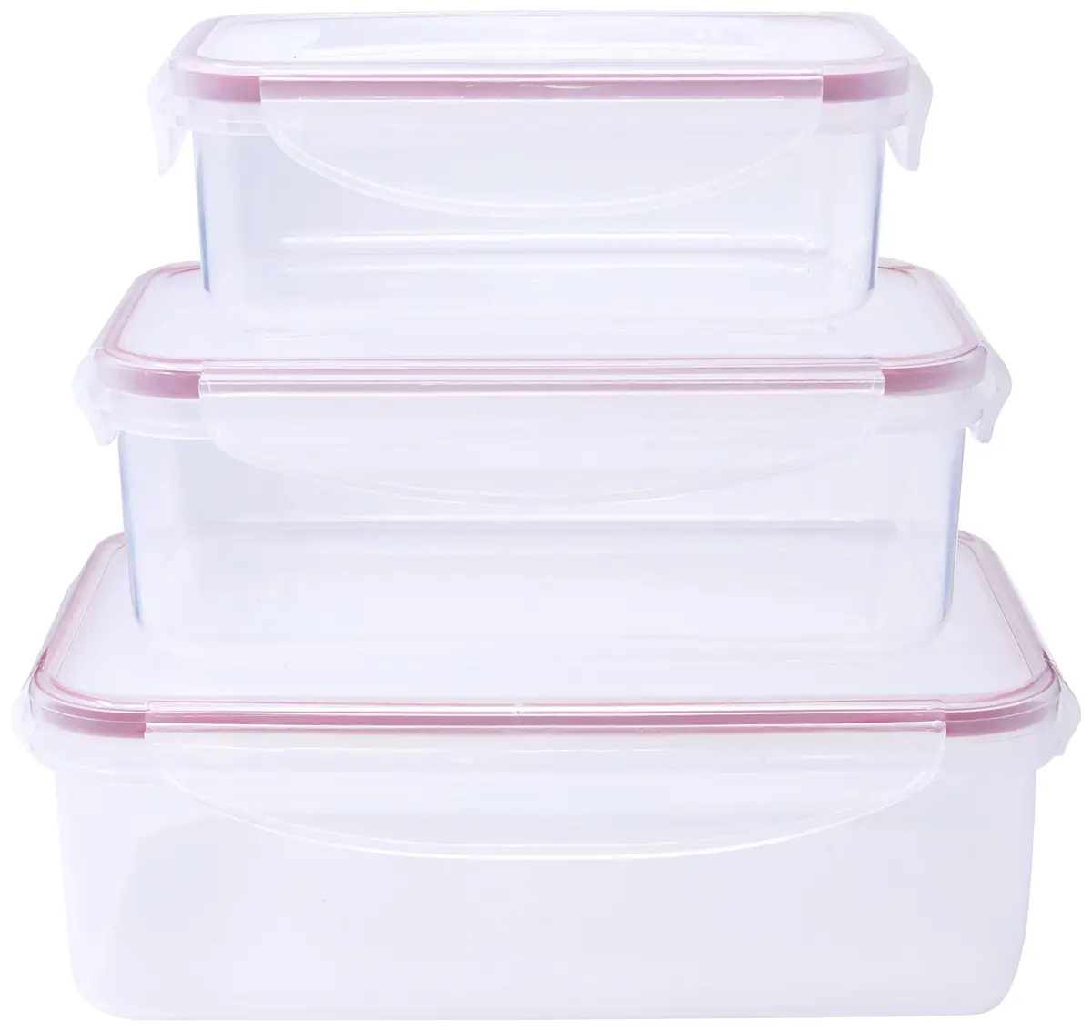 Euro Home - Conjunto Pote Hermético Retangular 3 Peças - PLA3697-VM - 1