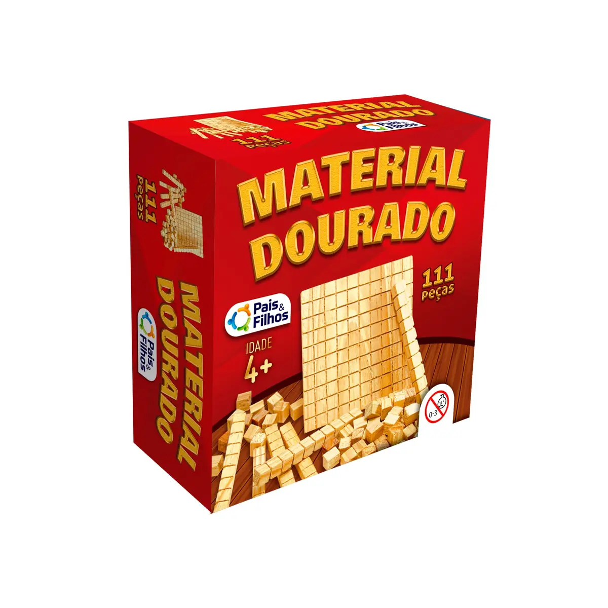 Pais & Filhos, Material Dourado Com 111 Peças,Vermelho
