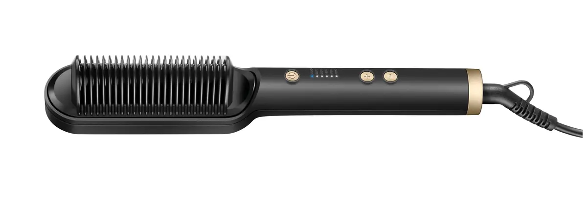 MONDIAL, Escova Alisadora Black Gold Argan, Preto/Champagne, 47W, Bivolt - EA-06