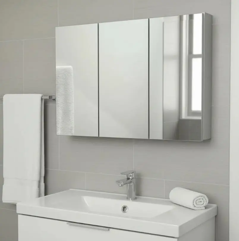 Armário Aéreo Banheiro Com Espelho 80x50cm - Montado - Fundo Eucatex | Material Durável