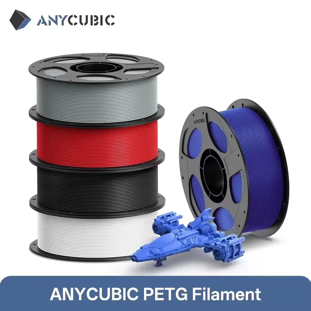 Filamento ANYCUBIC PETG para Impressora 3D, 1kg/Rolo, Multicolorido, 1.75mm, Plástico para Impressão 3D, Compatível com Kobra 3 Combo S1C