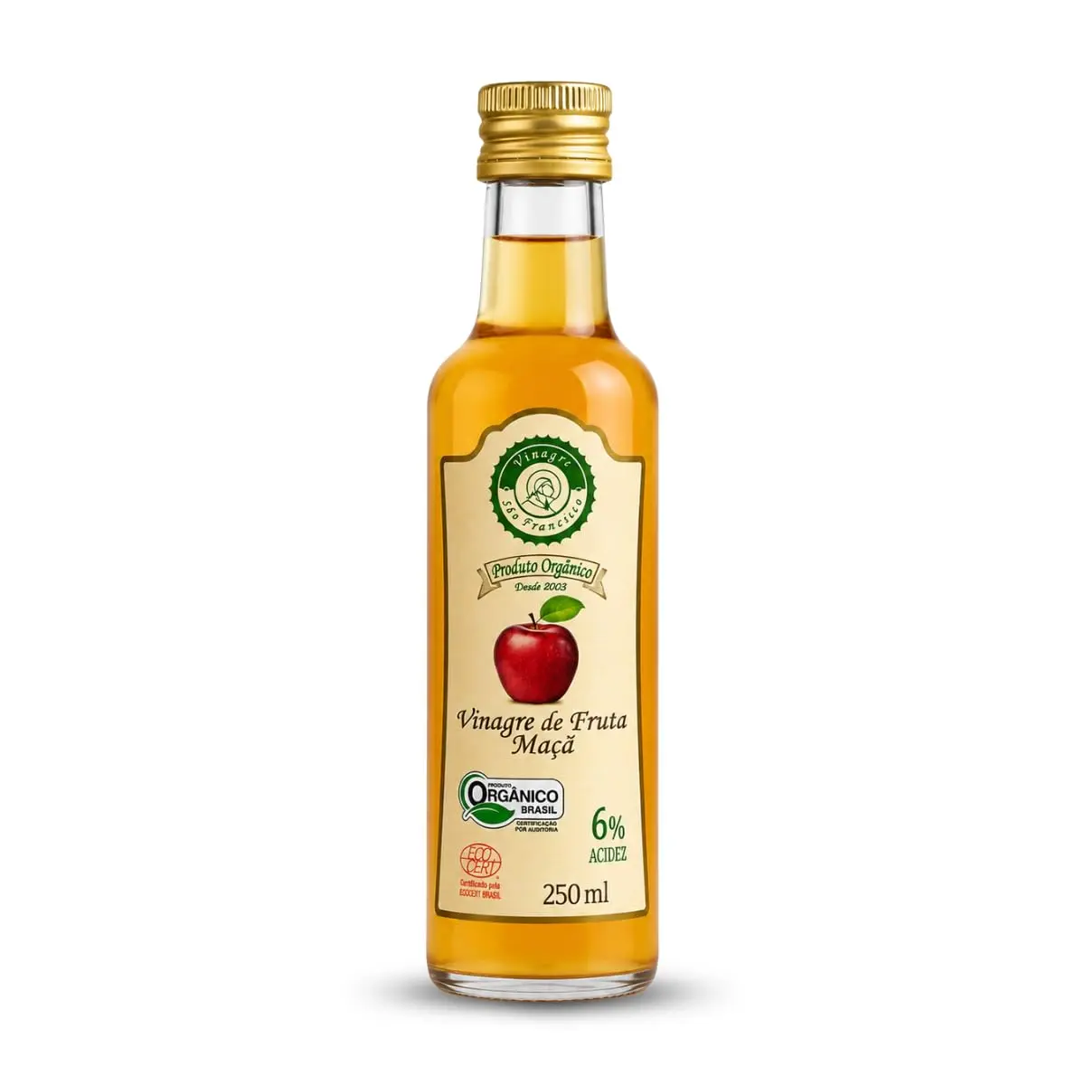 Vinagre De Maçã Orgânico Acidez 6% 250ml - São Francisco