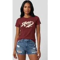 Camiseta Feminina Aeropostale Bordado Vinho