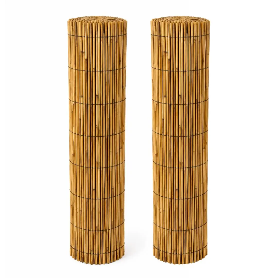 Esteira de Bambu Natural 5m x 1m (5m²) - Forro para Pergolado, Cobertura Rústica, Divisória de Varanda, Painel de Parede e Decoração de Jardim (2)