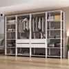 Guarda-roupas Closet Modulado 270cm 4 Peças Com 4 Gavetas E Cabideiros Multimóveis Mp4321 - Branco Branco