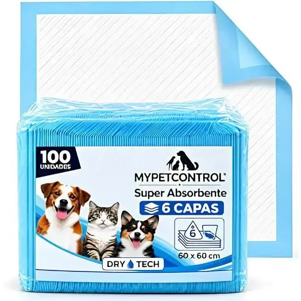 PawControl - 100 almofadas descartáveis para treino de cães - tapetes absorventes para cachorros 60x60 xl