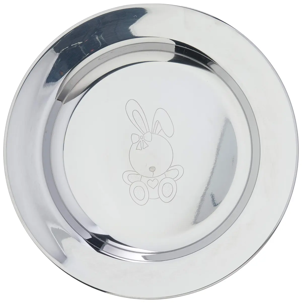 Tramontina 61257235 Prato Infantil em Aço inox Coelhinho, Prata, 23 cm