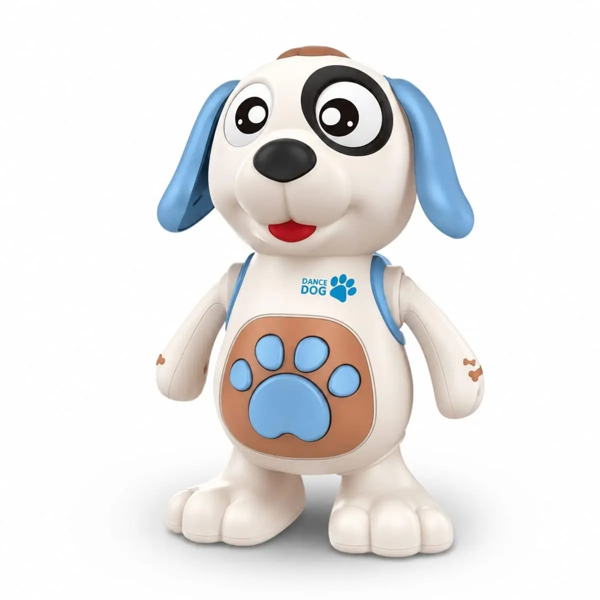 Cachorro Dançarino Interativo com Luzes LED e Robô Musical (Azul) | Estimula o desenvolvimento motor e sensorial de 1 a 3 anos