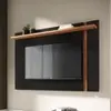 Painel Extensivo Colibri Leme Ideal para TV de Até 65” - Preto Fosco/Noce Milano - 1