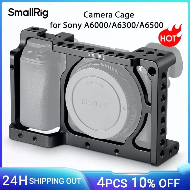 SmallRig Camera Cage para Sony, Monitor de tripé de liga de alumínio, A6000, A6300, A6500, ILCE-6000, ILCE-6300, A6500, Nex-7, 1661
