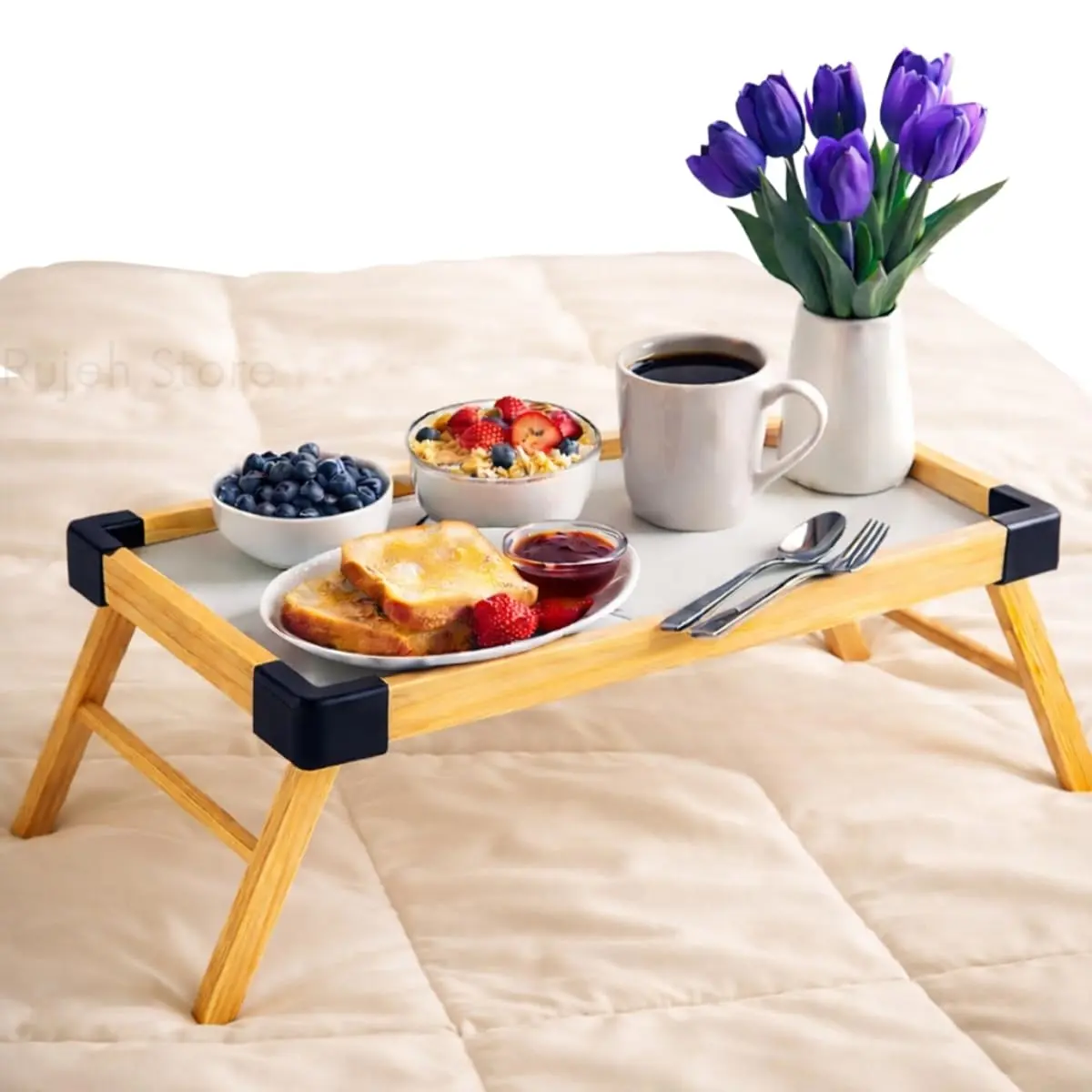 Bandeja Café da Manhã Cama Dobrável Madeira Notebook Multiuso Casas Premium