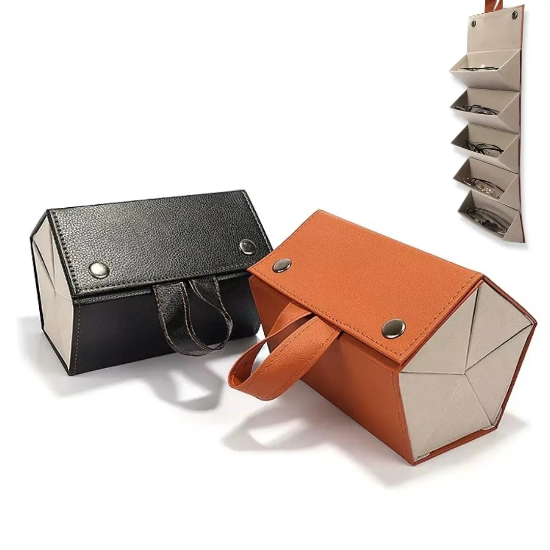 Porta Óculos Dobrável para Viagem – Organizador Multiuso para Óculos de Grau e Sol, Compacto, Portátil e Protetor