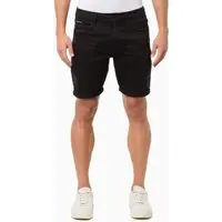 Bermuda de Sarja Masculina Com Stretch e Barra a Fio Calvin Klein Jeans - Preto Calvin Klein Jeans - 1
