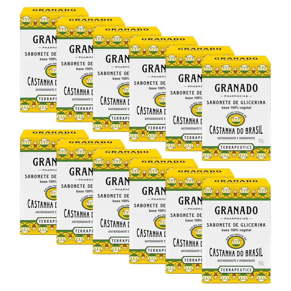 Granado Sabonete Glicerinado Terrapeutics, Castanha, 90g, 12 Unidades - 1