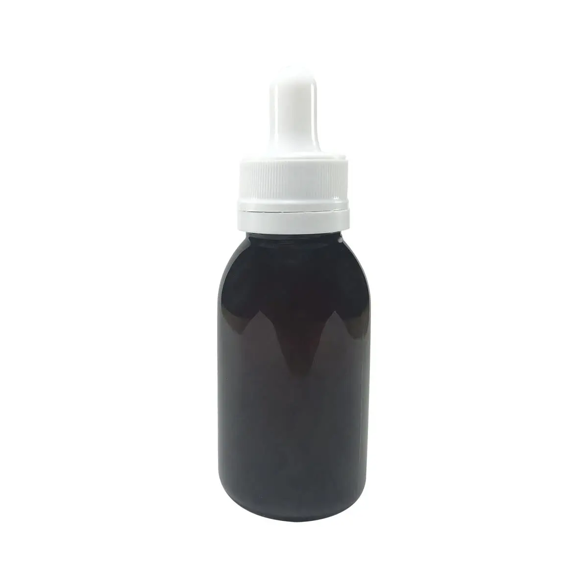 Frasco Em Pet Conta Gotas 60ml - 20 Unidades (Ambar C/Branco) - 1
