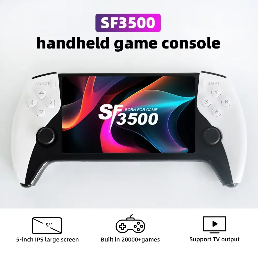Console de jogos portátil com tela grande, alta definição, estilo retrô, joysticks duplos em miniatura, estilo arcade de luta para dois jogadores. - 1