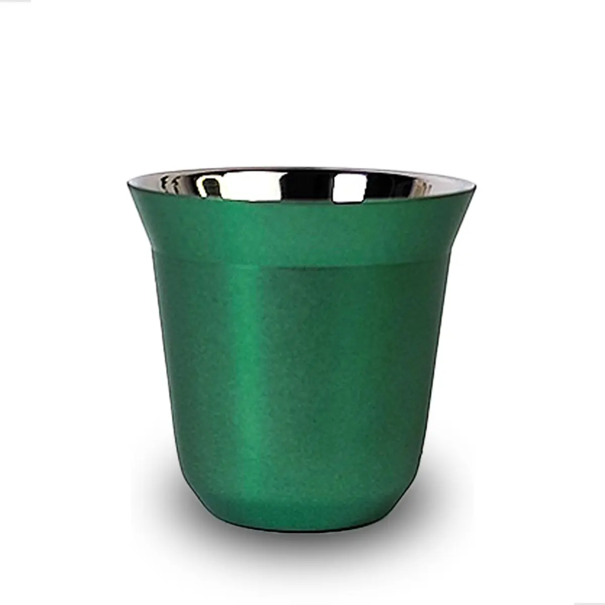 Jogo Xícaras Café Pixie Espresso, Copo Pixie Térmico de Café 80ml – Xícara Compacta com Camada Dupla de Aço Inox, Não Esquenta as Mãos, Ideal para Cafeteiras, Diversas Cores (Verde, 1 Unidade) - 1