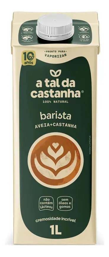 Leite Vegetal A Tal da Castanha Aveia e Castanha-de-Caju Barista Caixa 1L