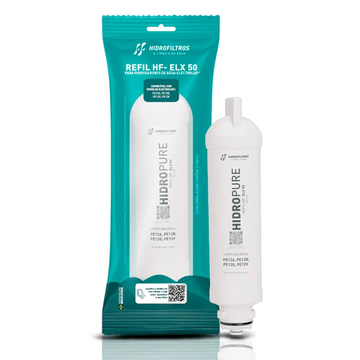 Hidrofiltros - Refil Compatível para Purificador Electrolux Hf-elx 50 Hidro Filtros